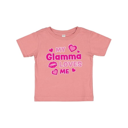 

Inktastic Valentine s Day My Glamma Loves Me Hearts and Lips Gift Baby Boy or Baby Girl T-Shirt