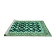 thumbnail image 2 of Ahgly Company Machine Washable Indoor Rectangle Abstract Turquoise Blue Modern Area Rugs, 5' x 8', 2 of 4