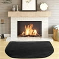 thumbnail image 4 of Black Rug, Hearth Mat, Fireproof Hearth Mat, Half Round Fire-Resistant Western Rug for Fireplaces & Woodstoves (60 x 275in), 4 of 9