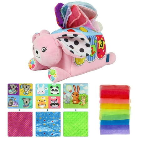 

EUBUY Baby Tissue Box Toy Baby Sensory Toy Montessori Educational Toy for Babies Birthday Gifts for Babies Infants Newborns Rabbit
