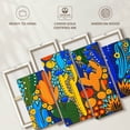thumbnail image 6 of Elephant Stock Cactus Jumble Wall Art - Horizontal Multi Panel Canvas - Living Room Wall Decor - Floral And Botanical Multi Panel - Blue And Orange Decor - 43" x 27", 6 of 8