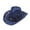 Navy, variant on Sun Hats for Women And Men Solid Color Summer Western Cowboy Hat Hollowed Out Beach Straw Hat