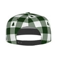 thumbnail image 4 of Bingfone Baseball Cap,Snapback Trucker Hat for Men & Women with Adjustable-Green White Lumberjack Plaid, 4 of 9