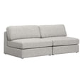 thumbnail image 2 of Maklaine Contemporary Beige Durable Linen Textured Fabric Modular Sofa, 2 of 9