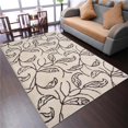 thumbnail image 1 of Glitzy Rugs UBSK00726T0104A4 4 ft. x 6 ft. Hand Tufted Floral Wool Area Rug, Beige & Brown, 1 of 1