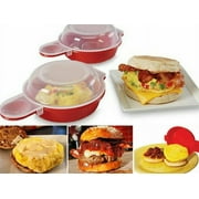 Eggwich 2 Set Egg Cooker Eggwich Microwave Egg Muffin Omelet Cooker Pan BPA Free