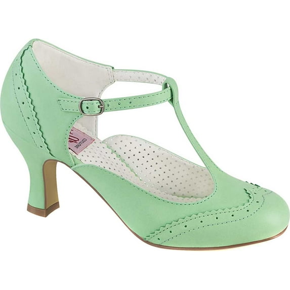 Women's Pin Up Couture Flapper-26 T-Strap Heel