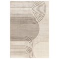 thumbnail image 3 of La Dole Rugs beige cream geometric arc runner rug 3x5 living room bedroom modern carpet Turkey, 3 of 5