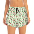 thumbnail image 2 of Salouo Flower With Ladybug Print Women's 2 in 1 Running Shorts Double-Layer Shorts Athletic Workout Gym Yoga Shorts Running Shorts for Women-Medium, 2 of 7