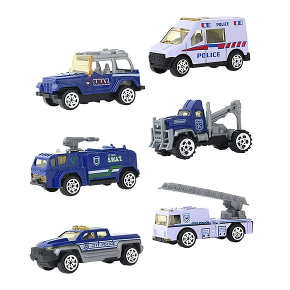 Partheme Novelty Toys 3 Counts City Real Metal Classic Gift Bag 6 Collectible Die-Cast Cars 1:64 Red Blue 1.18X3.15X1.57 inches / (3X8X4 cm)