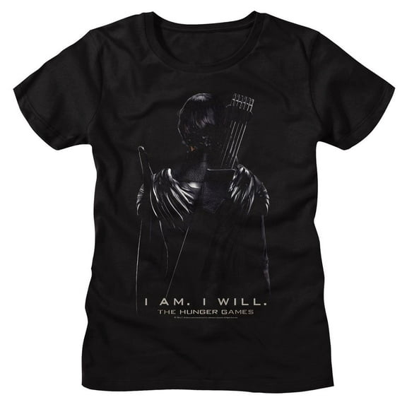 Hunger Games Katniss Back Black Women's T-Shirt M