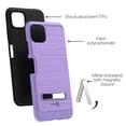 thumbnail image 3 of CoverON For Boost Celero 5G Phone Case, Slim Metal Kickstand Rugged Dual Layer Cover, Purple, 3 of 7