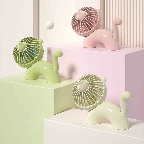 Xihbxyly Mini Ventilador de Carga Usb, Diseño Portátil, Velocidad de Viento Ajustable, Viento Fuerte, Bajo Nivel de Ruido, Ideal para El Calor Del Verano, Uso En Movimiento, Tamaño Bolso o Mochila
