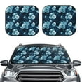 thumbnail image 2 of Goofa Ink Rose Pattern 2 Piece Car Windshield Sun Shade Foldable | Front Windshield Shade for Sun, Heat and UV Rays | Sunshade for Car Front Window-, 2 of 7