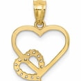 thumbnail image 3 of 10K Yellow Gold Cz Heart In Pendant Made United States 10c1431, 3 of 5