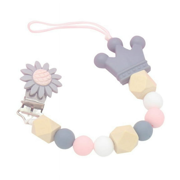 Pacifier chain baby new Silicone Baby Pacifier Clip Colorful Pacifier Chain for Baby Teething Soother Chew Toy
