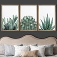 thumbnail image 3 of wall26 Framed Canvas Print Wall Art Set Minimal Green Southwest Desert Cacti Nature Wilderness Photography Modern Art Bohemian Decorative for Living Room, Bedroom, Office - 16"x24"x3 Natura, 3 of 5