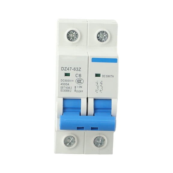 Dc Small Circuit Breaker Dz47-63Z 2P Pv Switch Overload Short Circuit Protector