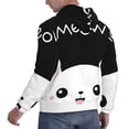 thumbnail image 6 of Balery Cat Meow Pattern Mens Hoodie Kangaroo Pocket Hoodie Pullover Hooded Sweatshirt Ideal for Daily Wear Travel and Home-3X-Large, 6 of 7