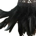 thumbnail image 5 of de plumas góticas Cabo Cuello Warp Faux Halloween Escenario Traje de baile de graduación jinwen Envoltura de cuello gótica, 5 of 5
