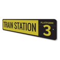 thumbnail image 4 of Train Station Platform Number Novelty Decor, Metal Wall Sign - 4x18 Inches, 4 of 4