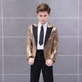 thumbnail image 3 of Traje de lentejuelas de color para niños, baile, actuación de piano, día del niño, guapo anfitrión, vestido de actuación brillante., 3 of 5