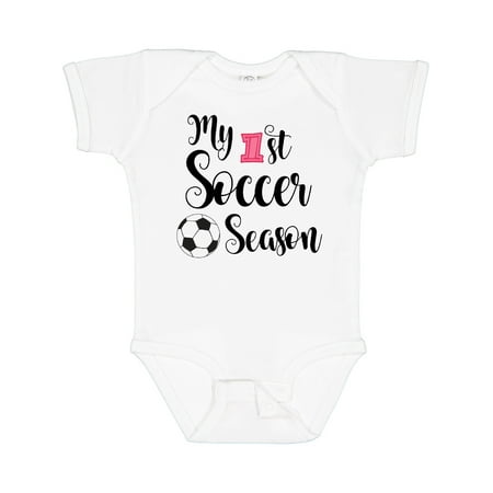 

Inktastic My 1st Soccer Season Gift Baby Girl Bodysuit