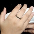 thumbnail image 2 of KIRAN FINE JEWEL Round Black Onyx Eternity Ring Yellow Gold Plated 925 Silver Wedding Anniversary Engagement Band Ring Statement Jewelry Gift For Her, 2 of 5