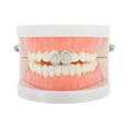 thumbnail image 2 of Unique Bargains 1 Pc Fake Grills Hip Hop Hollowout Teeth Grillz Silver Tone, 2 of 6
