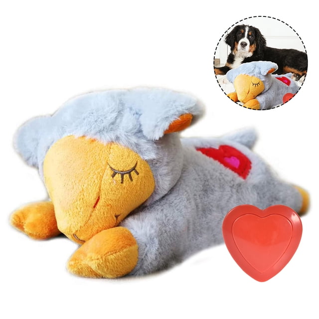 Dog Plush Toy Puppy Behavioral Training Aid Heartbeat Toy for Smart Dogs Cats Separation Anxiety