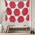 thumbnail image 5 of Red Dahlia Large Tapestry for Bedroom Wall Hanging Tapestry,Vintage Country Grey Abstract Flowers Floral Ceiling Backdrop Tapestries Poster Blanket Wall Decor for Teens Room Living Room 86" x 104", 5 of 8