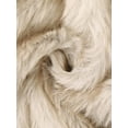 thumbnail image 5 of INSPIRE CHIC Womens Faux Fur Coat Lapel Open Front Long Sleeve Fluffy Shaggy Jacket Winter Warm Furry Overcoat L Beige, 5 of 6