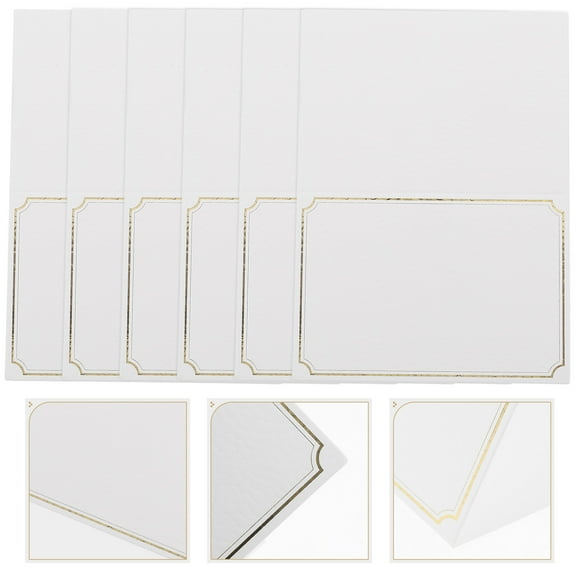 KALLORY 30Pcs White Paper Greeting Cards for Men and Women in Rectangular Shape 5.12X3.74In