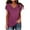 Purple womens tops summer, variant on USSUMA Womens Tops Dressy Casual Summer Short Sleeve Solid Color Shirts for Women Trendy Cute Petal Sleeve Loose V Neck T-Shirts Blouses for Women Plus Tunic