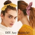 thumbnail image 4 of 6 Pcs Scrunchies pour Cheveux pour Femmes Attaches pour Cheveux en Satin Corde à Cheveux Nœud Scrunchies Porte-Queue de Cheval, 4 of 6