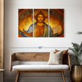 thumbnail image 3 of Elephant Stock Russian Jesus Wall Art - Horizontal Multi Panel Canvas - Living Room Wall Decor - Religion And Spirituality Multi Panel - Gold And Blue Decor - 45" x 28", 3 of 8