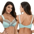 thumbnail image 5 of Curve Muse Plus Size Minimizer Underwire Bra With Lace Embroidery-2 Pack-BLUE HAZE,LT PINK-40C, 5 of 7