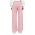 thumbnail image 6 of Ovbmpzd Ladies Women's Yoga Pants Wide-Leg Petite Pink Leggings High Waist Long Casual Leggings,M, 6 of 6