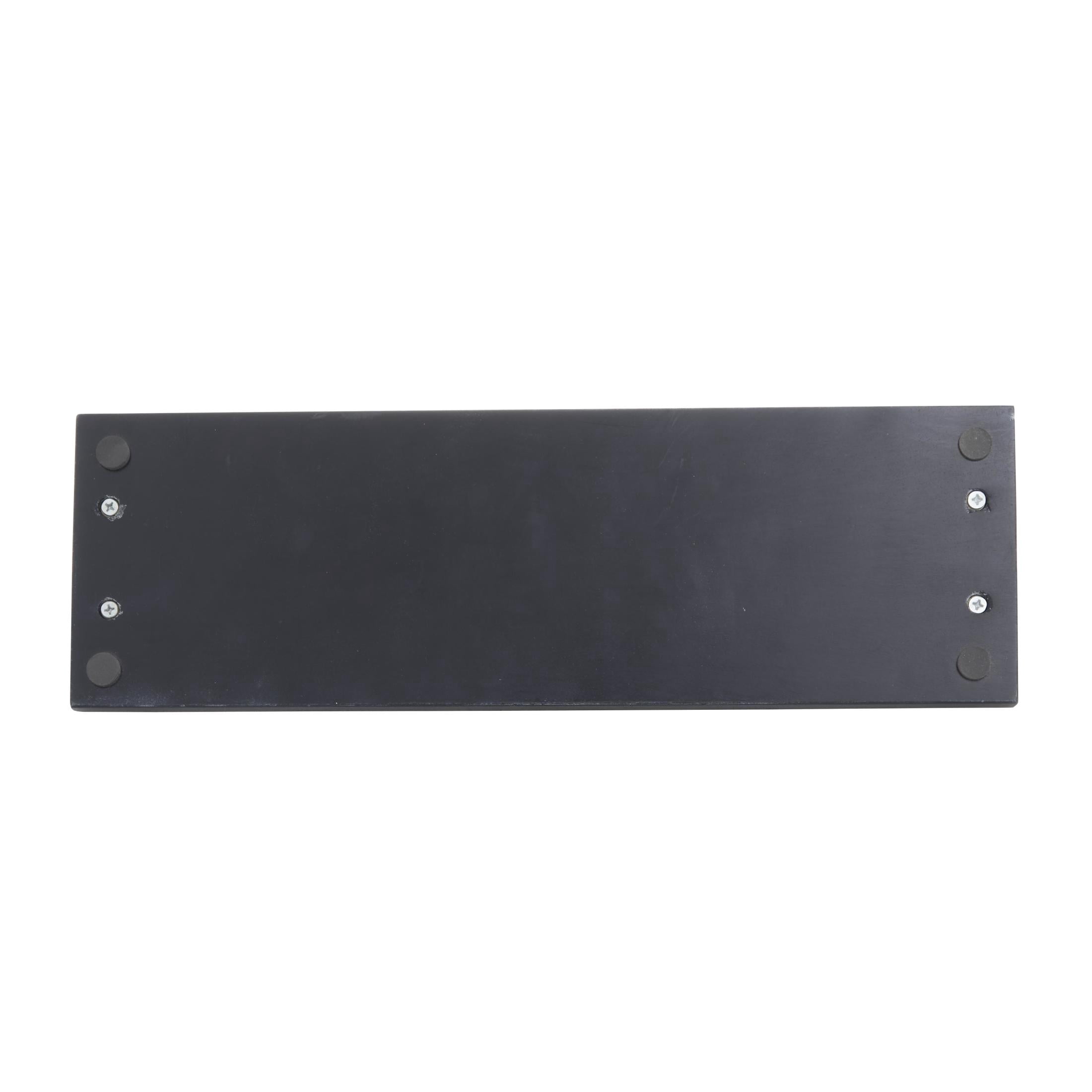 DecMode 22", 18"W Black Marble Tray with Gold Handles, 2-Pieces