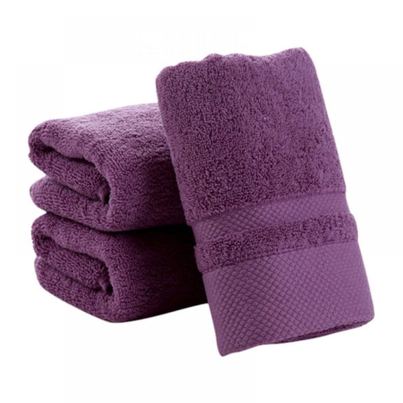Quick Dry towel, Bathroom Hand towel, 14X30 in, Purple Solid Microfiber Drying towel, Moisture Absorption, Daily Household Use, 1 Pc