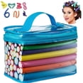 thumbnail image 1 of MesaSe  Heatless Curlers 42Pcs Flexi Rods Natural Hair 7 Sizes Set Hair Sponge Foam Curler Set for Long Natural Hair Home Salon(Random Color), 1 of 8