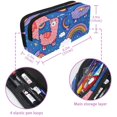 thumbnail image 5 of PhooArto Pencil Case, Colorful Alpaca Rainbow Pattern Large Capacity Pencil Pouch Stationery Pen Bag, 5 of 7