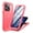 Pink, variant on PlusAcc For iPhone 14 Pro Max Waterproof Shockproof Dustproof Case with Built-in Clear Screen Protector Rugged Cover - Blue