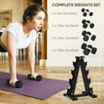 thumbnail image 4 of Soozier 100 LBS Dumbbell Set with Rack, Rubber Coated Hex Hand Weights, 4 of 10