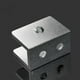 thumbnail image 5 of Inteprter 4 Uds. Suficientes abrazaderas de vidrio para pasamanos de baño, soporte para valla, Base de aleación de aluminio, Clips multifuncionales Juegos de accesorios de baño Plata Largo 10-12mm Inteprter WJ4050-03B, 5 of 6