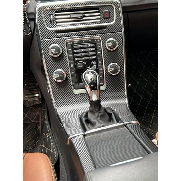 Carbon Fiber For Volvo V60 S60 2011-2018 Car Film Interior Sticker Center Console Gear Dashboard Air Door Handle Lift Panel
