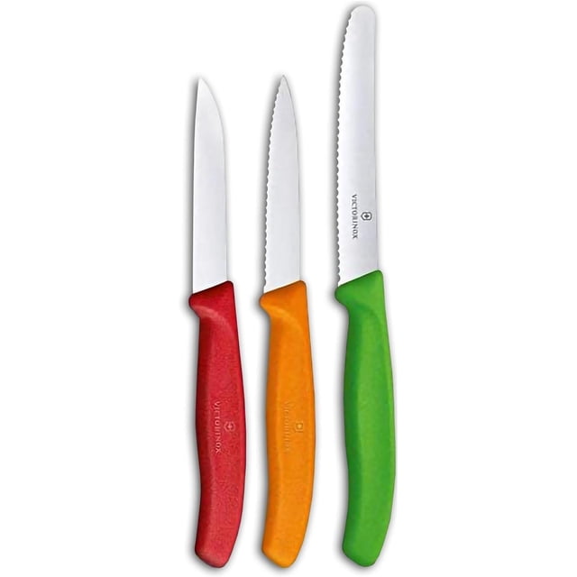 Juego de 3 cuchillos VICTORINOX para CORTAR pelar FILO verde 1