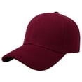 thumbnail image 2 of Dwelliawo Adult Plain Baseball Cap Hat Classic Adjustable Size for All Seasons Wine, 2 of 5