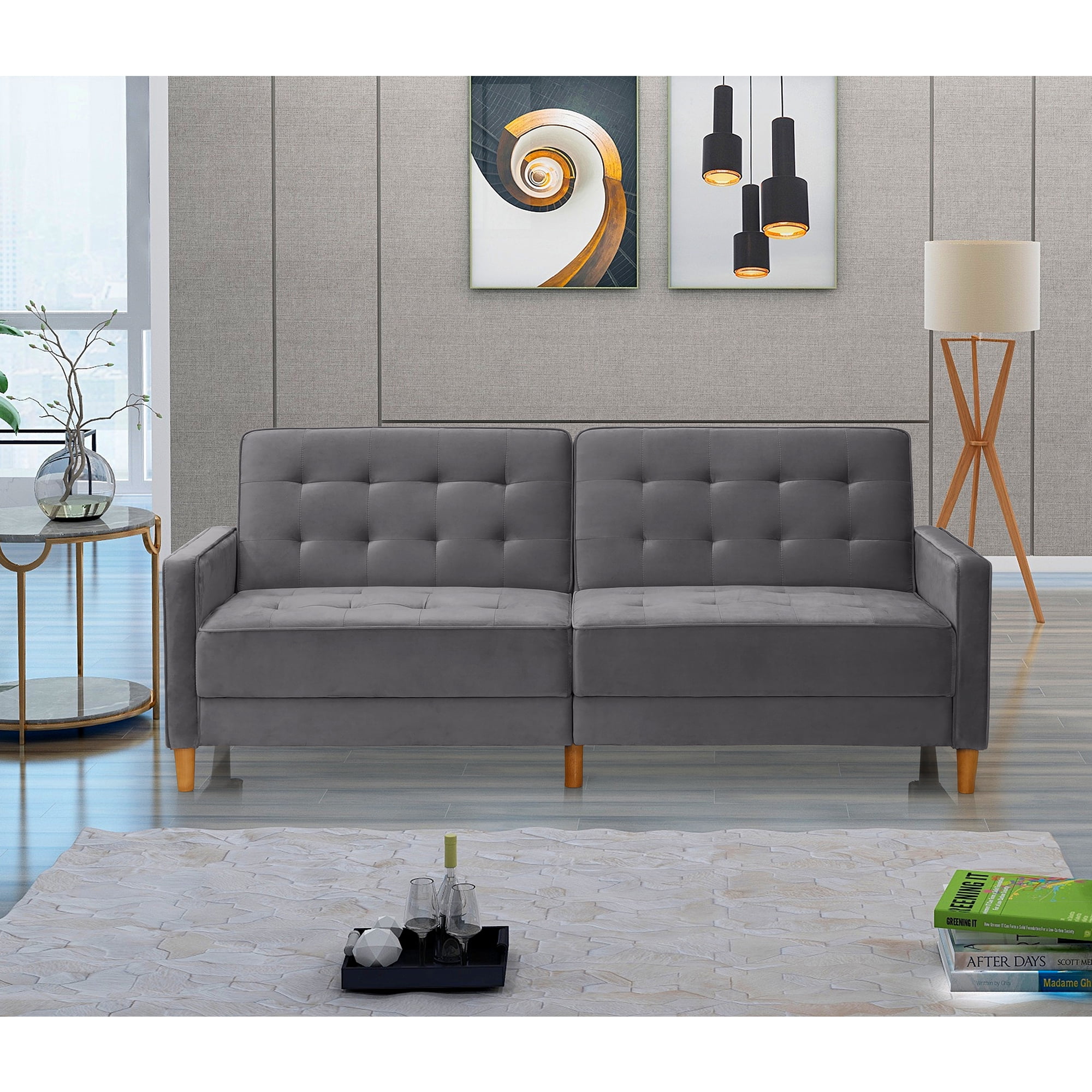 78'' Sofa Bed Sleeper Couches and Sofas, SEVENTH Couch Recliner Convertible Sofa Bed, Modern ...