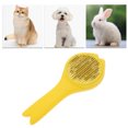 thumbnail image 6 of Unique Bargains 1 Pc Durable V Shape Tail Pet Grooming Brush for Dog for Cat 7.87"x3.07"x1.97" Yellow, 6 of 6